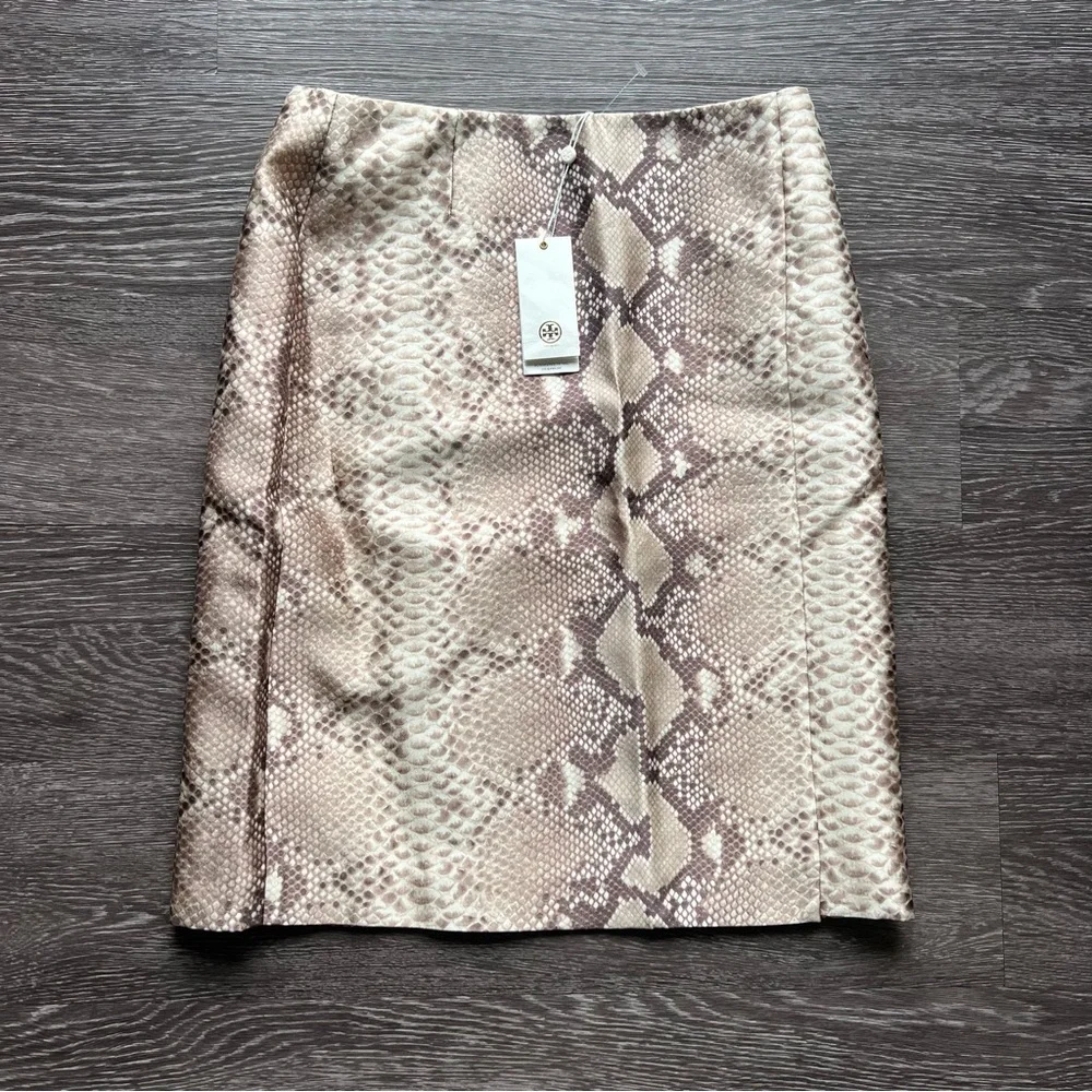 NWT Tory Burch Silk Wool Mikado Wrap Skirt